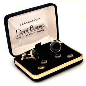 Vintage Doni Barassi Italy Cuff Links and Studs Set